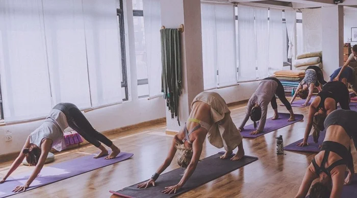 Yoga Retreat Students Performing Yoga Pose